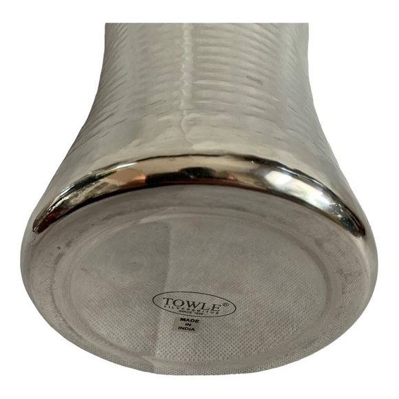 BOTTLE Holder TOWLE Silversmiths Hammered Ice Wine Bottle Container Wine Chiller - Picture 5 of 5